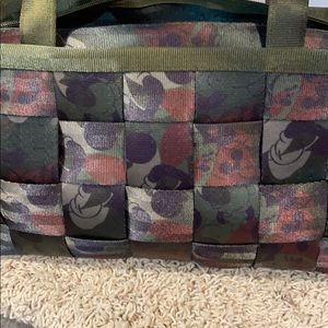 Disney Camo Tote Bag flat bottom, boxy look